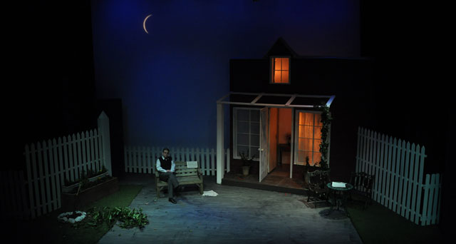 All My Sons - stage set at night