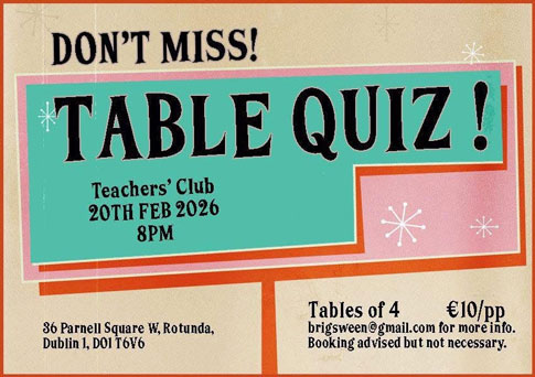 Table Quiz in the Teachers' Club